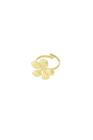 Bague ajustable fleur