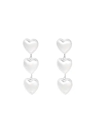 Boucles d'oreilles 3 cœurs